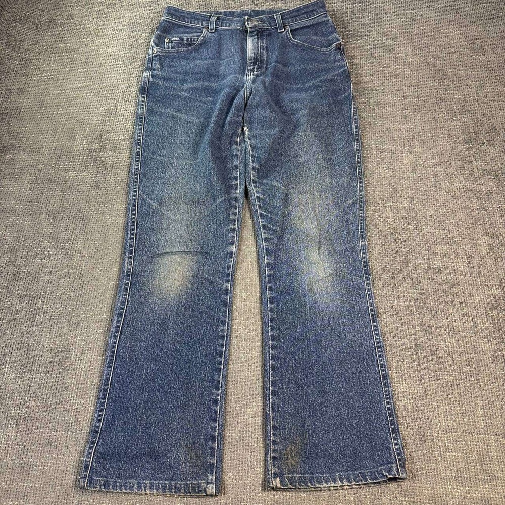 Lee Straight Leg Jeans Women 30x31 Medium Wash High Rise Vintage 90s Denim